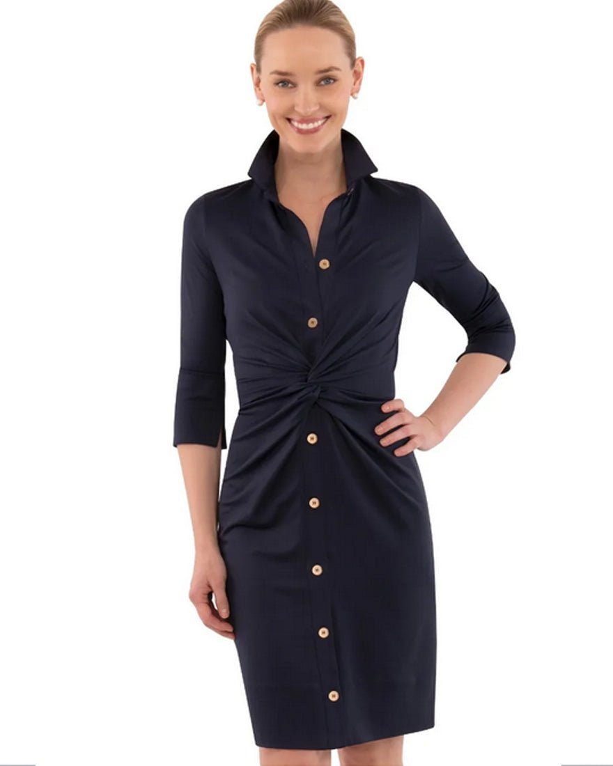 Twist And Shout Dress - Navy