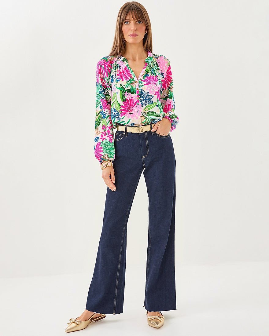 Aniston High Rise Straight Jean - Dark Wash