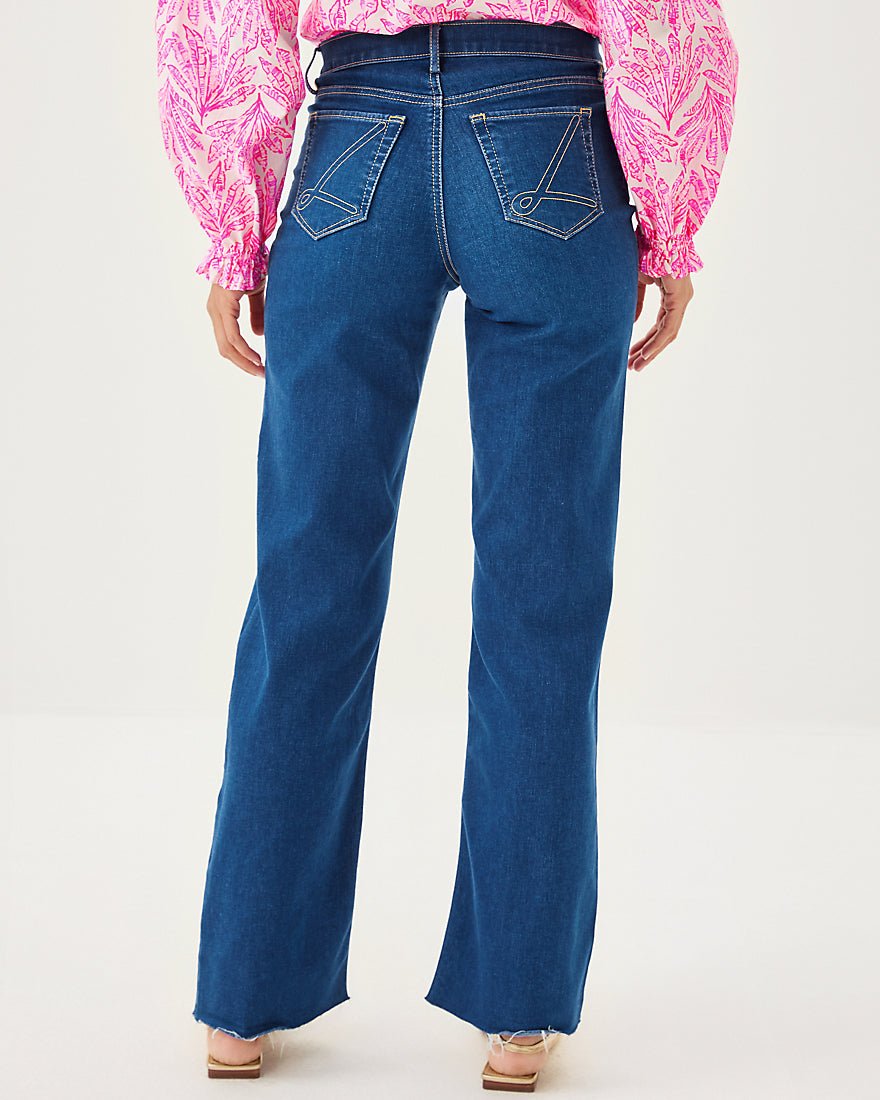 Aniston High Rise Straight Leg Jean - Medium Wash