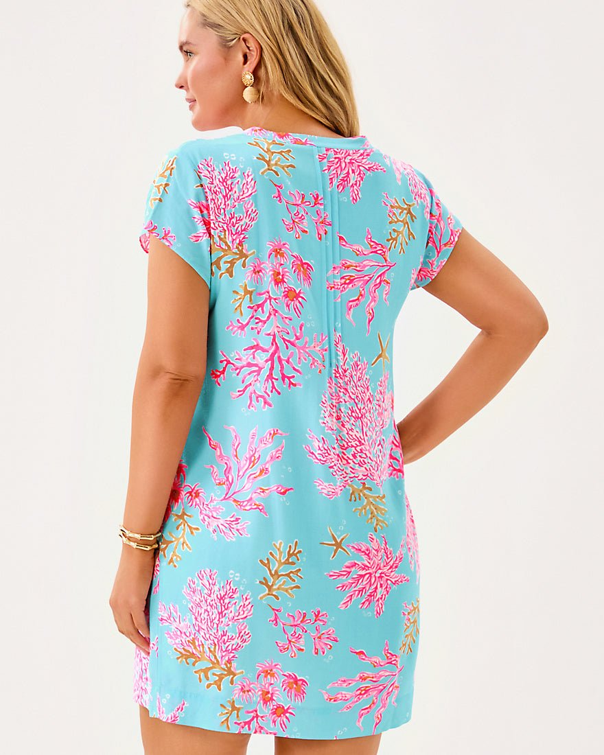 Ansella Tunic Dress - Multi Royal Coral