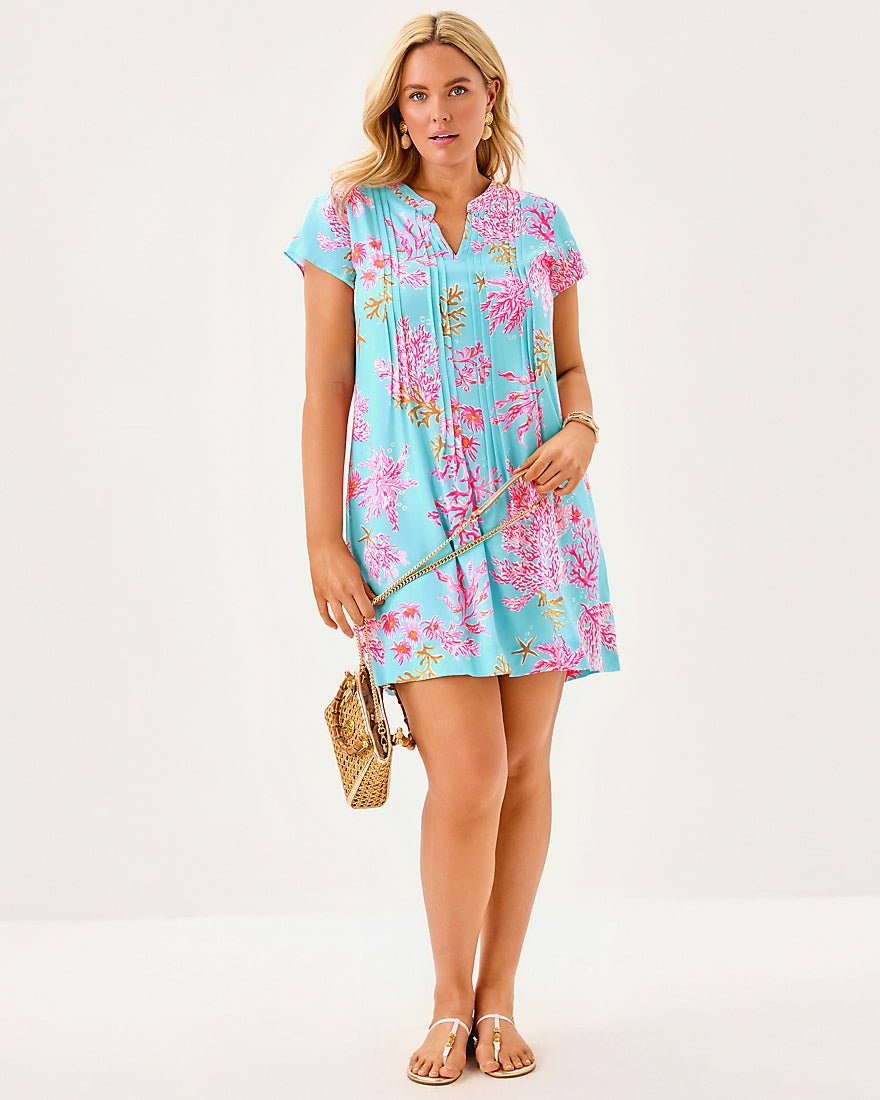 Ansella Tunic Dress - Multi Royal Coral