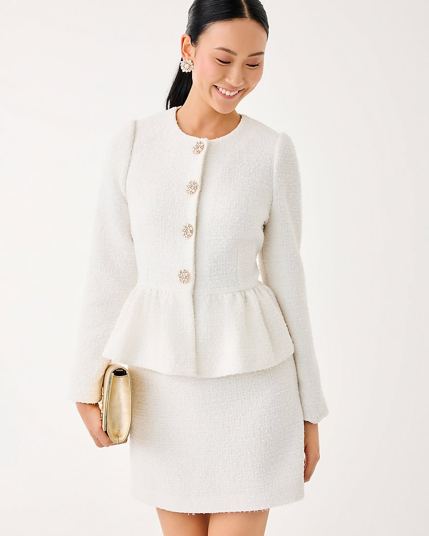 Lilly Pulitzer - Araya Boucle Jacket - Coconut Chic Chick Boucle