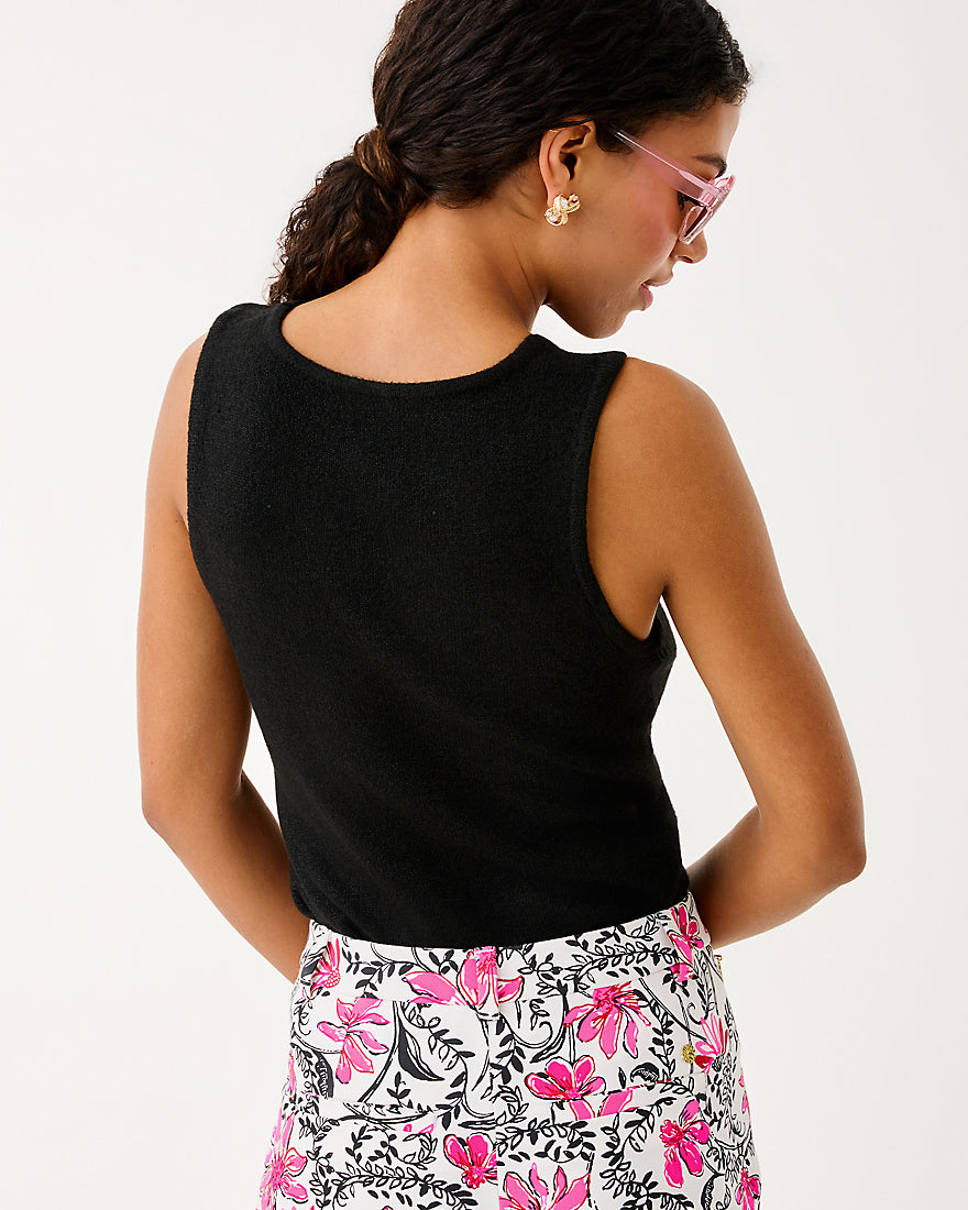 Lilly Pulitzer - Averlie Sequin Sweater Tank - Black Metallic