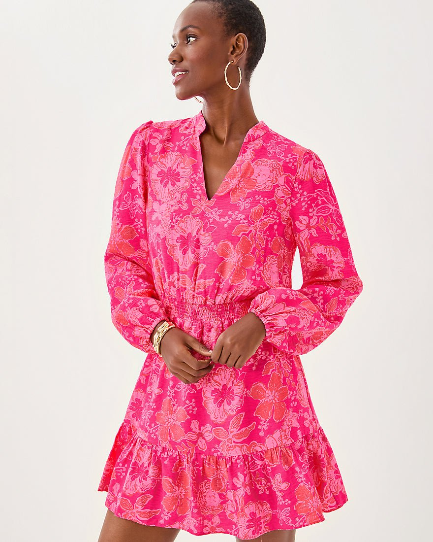 Axton Dress - Sun Shell Pink Big Party