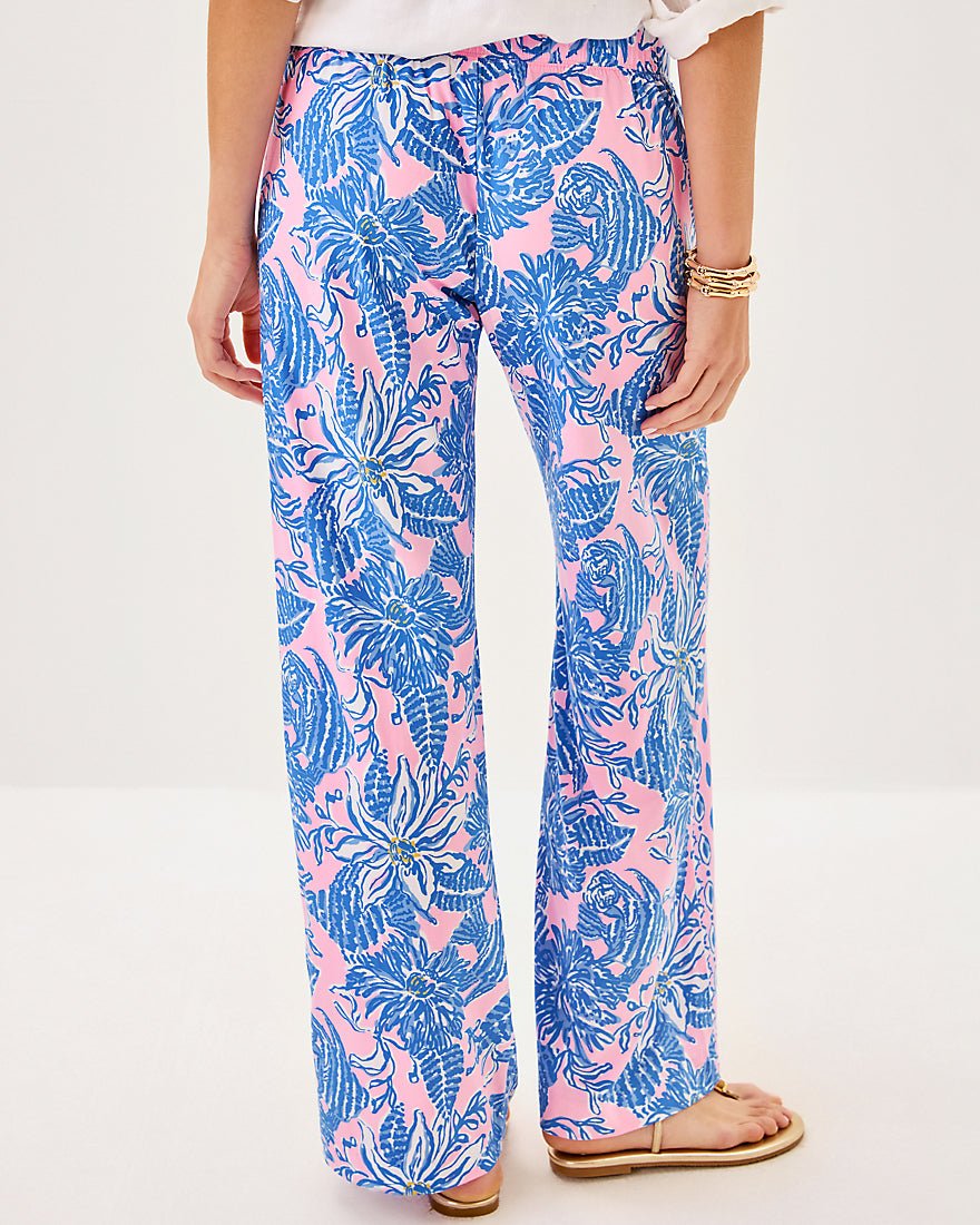 Bal Harbour Stretch Palazzo Pant - Conch Shell Pink Up Scale