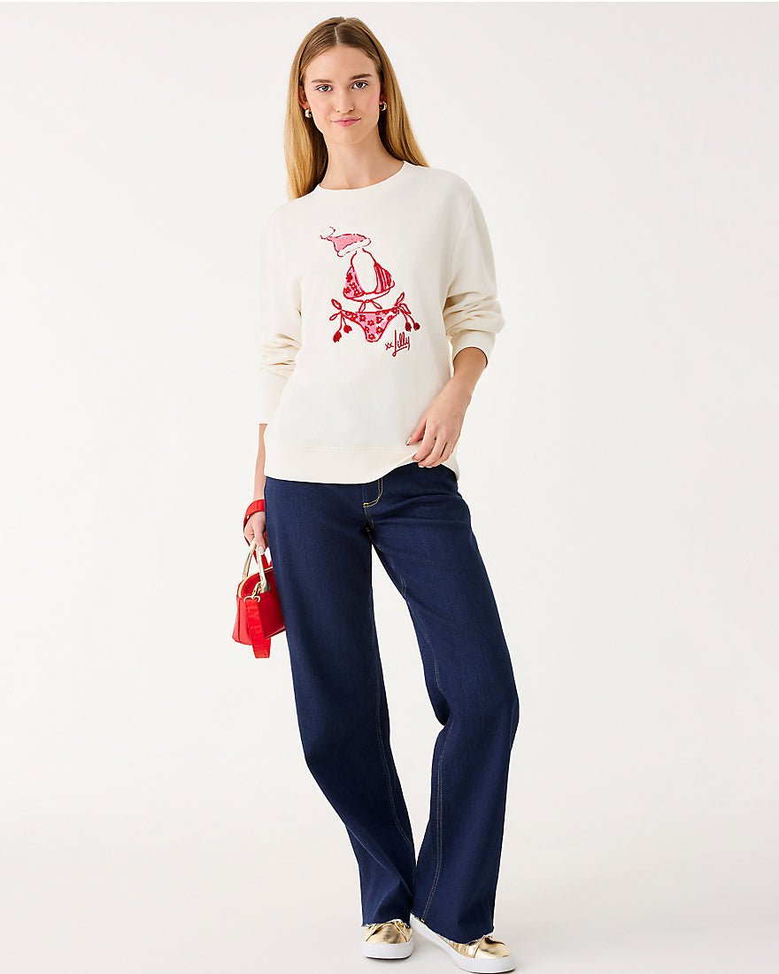 Ballad Long Sleeve Sweatshirt - Coconut Festive Frocks Embellishment