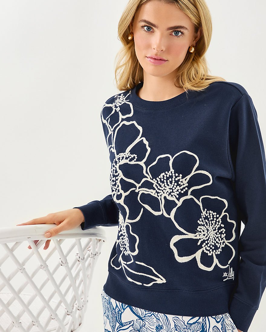 Ballad Long Sleeve Sweatshirt - Low Tide Navy Go Big