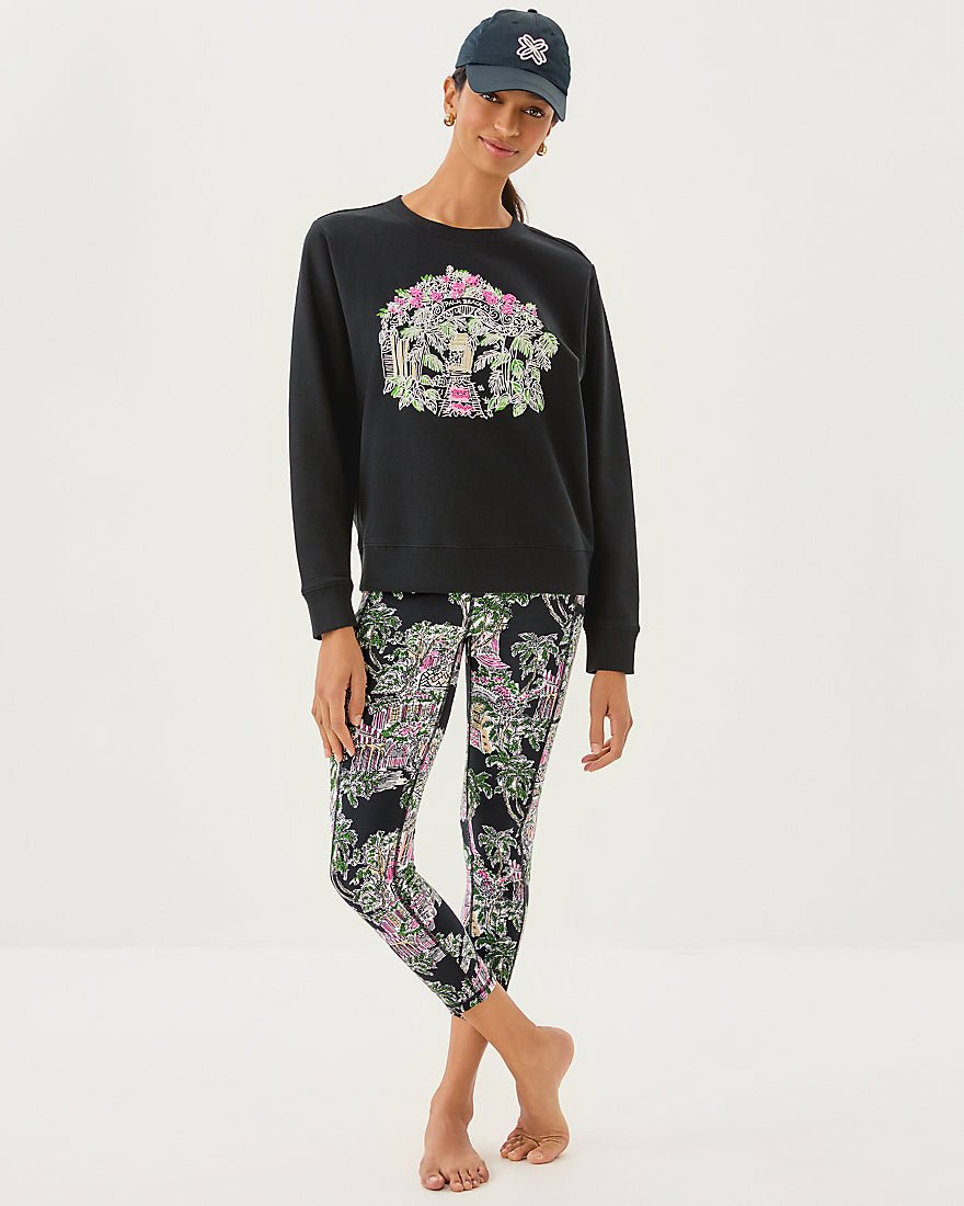 Ballad Long Sleeve Sweatshirt - Noir Palm Beach Toile