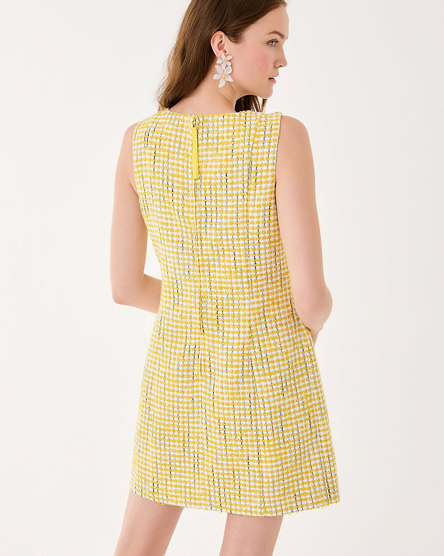 Lilly Pulitzer - Bindy Shift Romper - Limoncello Spacedye Stripe Boucle