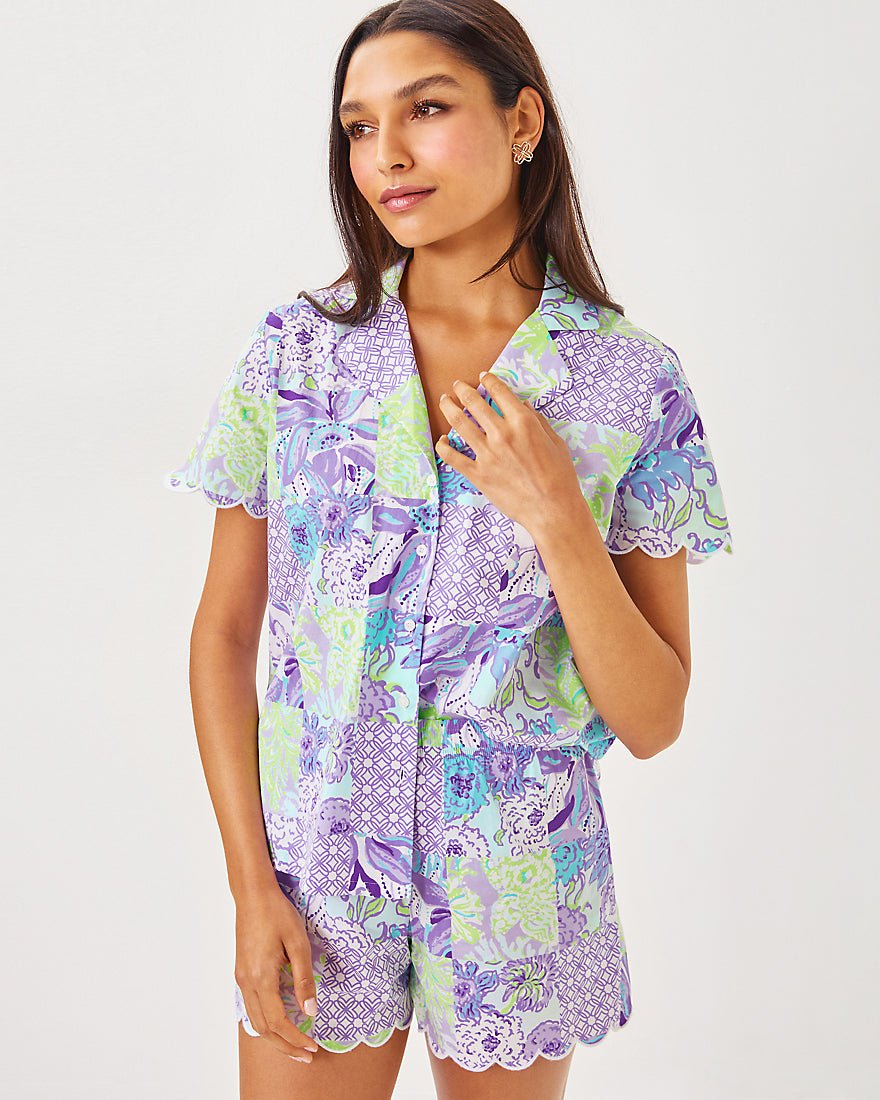 Biscayne Pj Short - Multi Juicy Story Patch