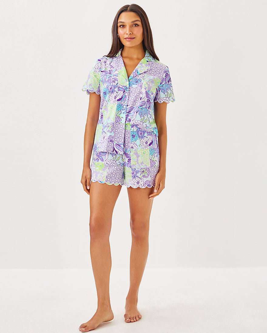 Biscayne Pj Short - Multi Juicy Story Patch