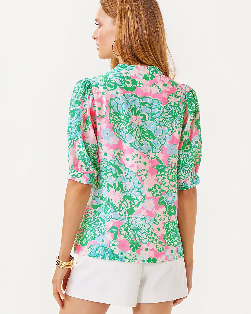 Brinelle Top - Multi Plumes In Bloom