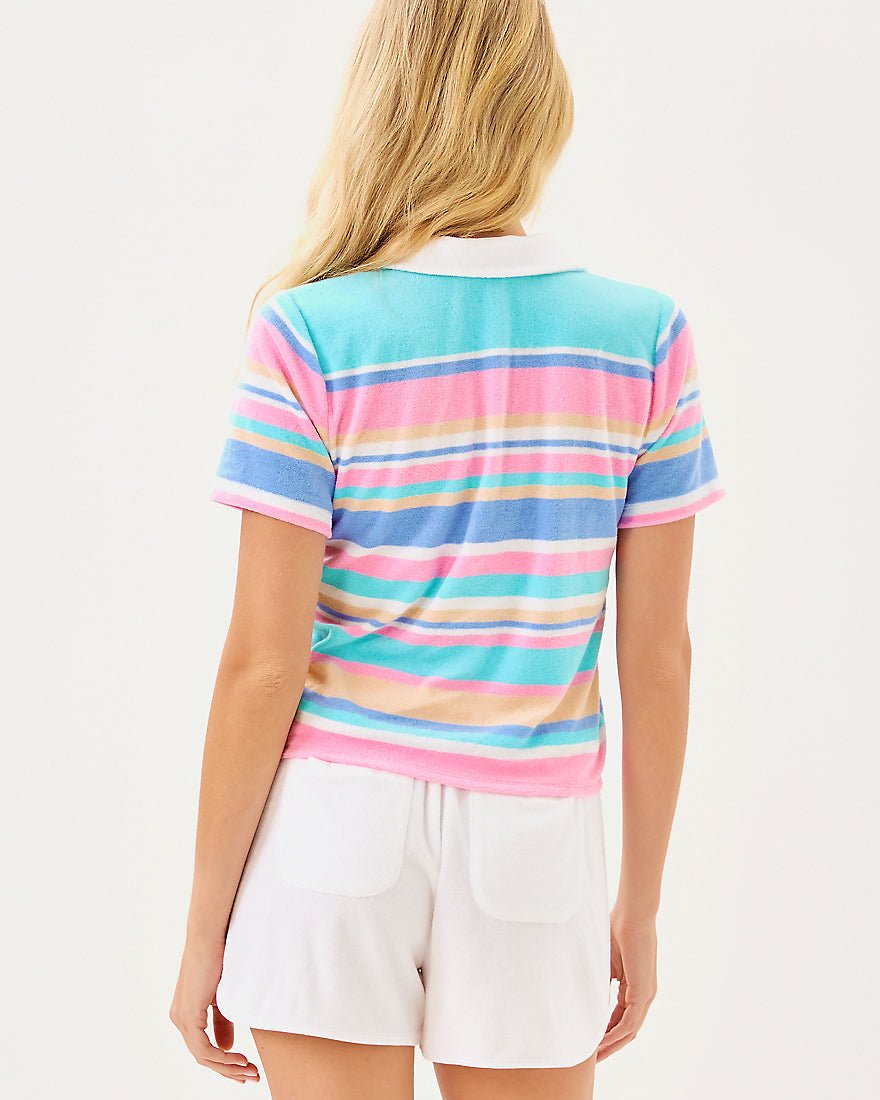 Brunella Polo - Fresh Water Blue Al Fresco Stripe