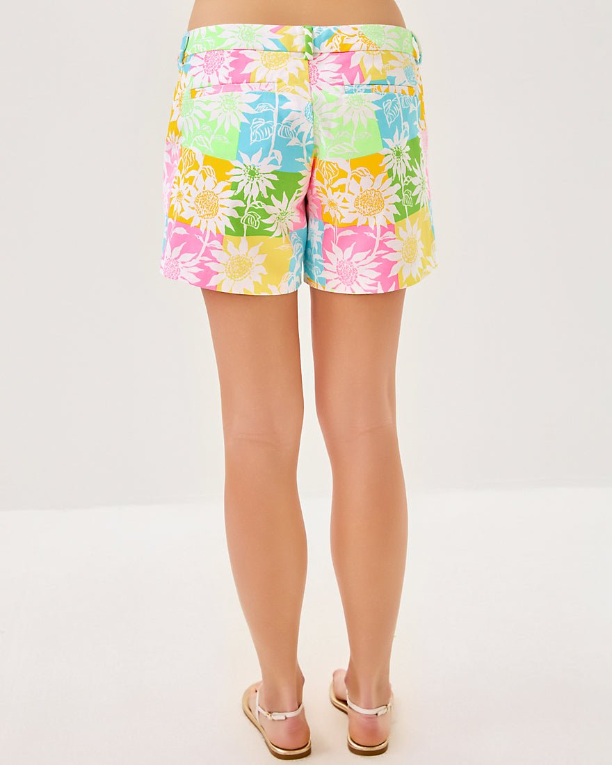 Callahan Stretch Short - Multi Via Sunny Sunflowers