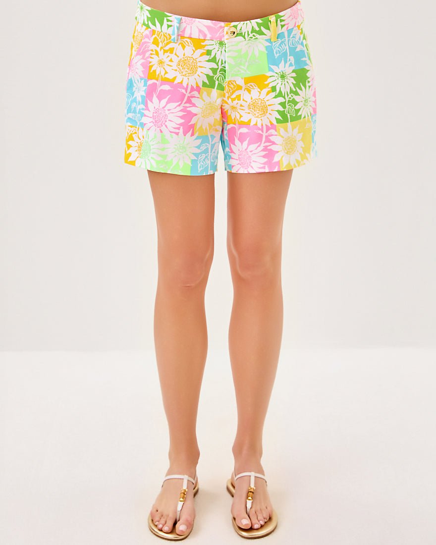 Callahan Stretch Short - Multi Via Sunny Sunflowers