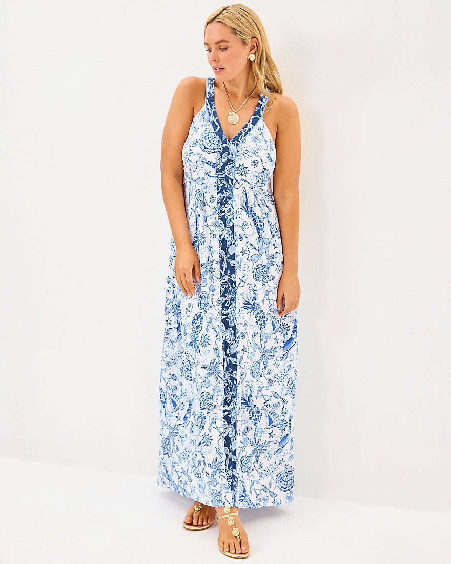 Carmilla Maxi Dress - Resort White Barefoot Beachcombers
