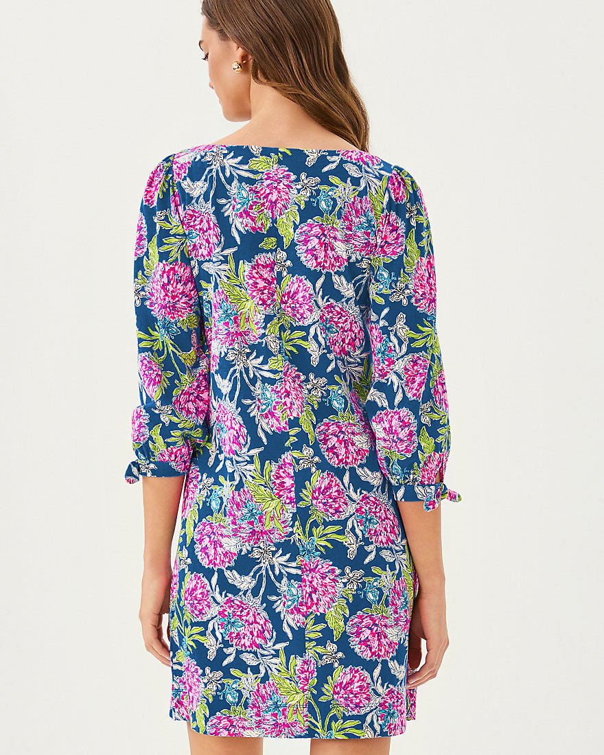Cath Three Quarter Sleeve Dress - Multi Dahlia Licious