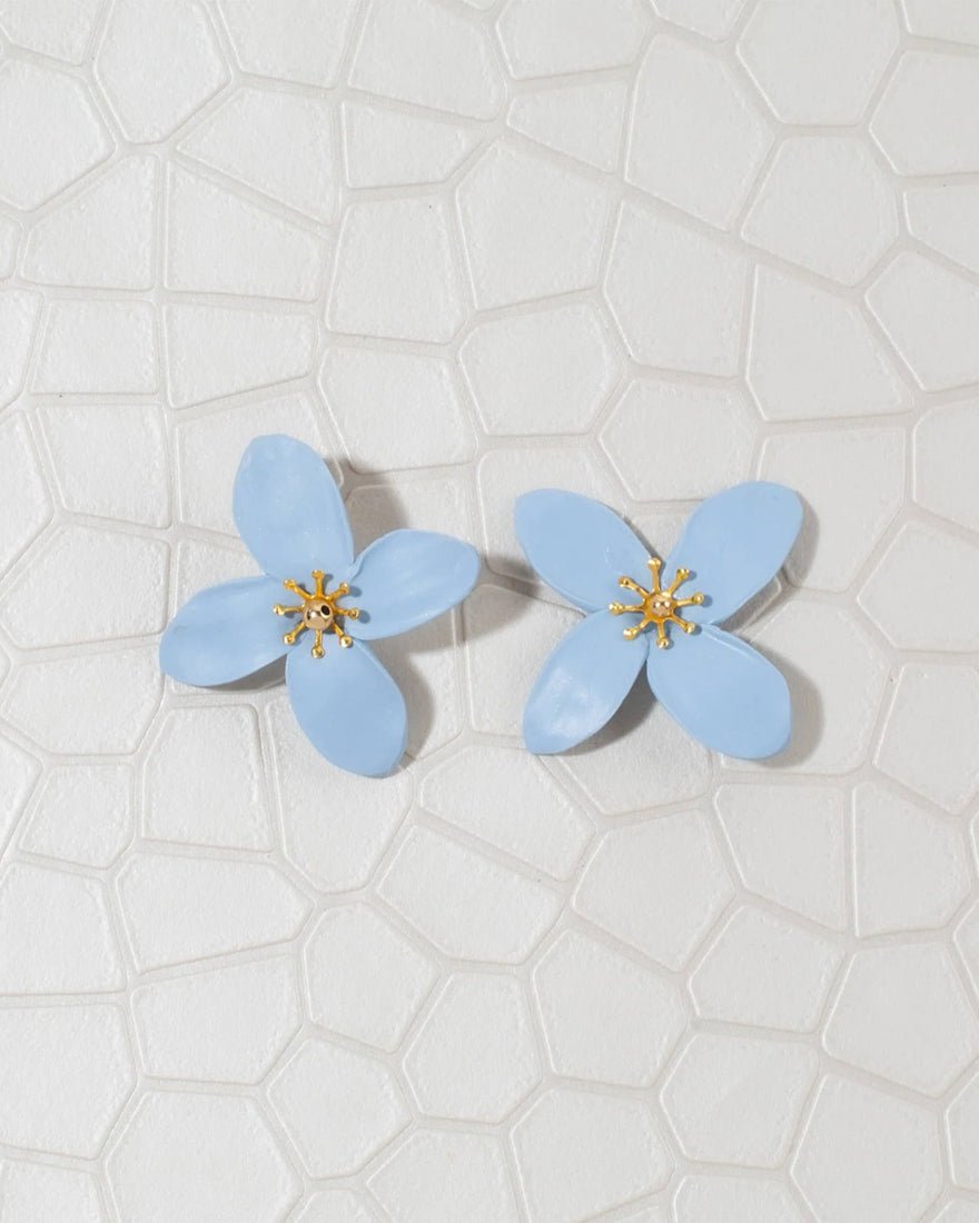 Charleston Flower Earring Classic - Cornflower Blue