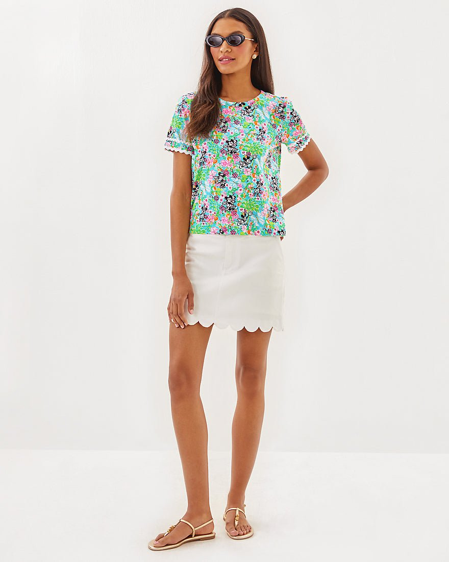 Clairmont Trimmed Knit Top - Multi Lilly Hearts Disney