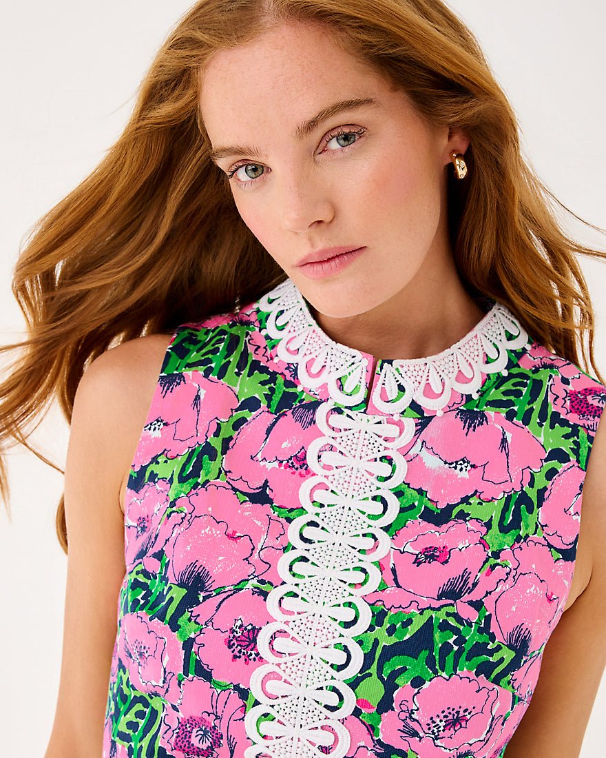 Cleodora Stretch Shift Dress - Low Tide Navy Florrie