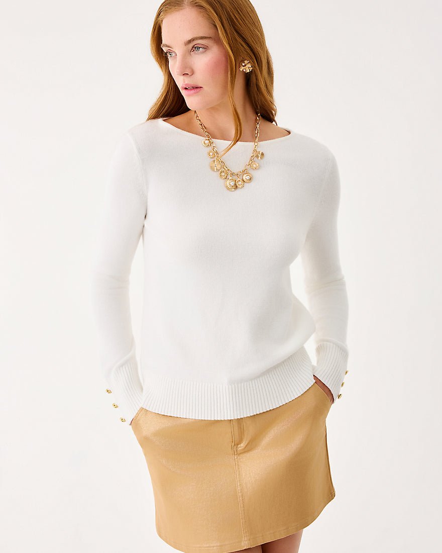 Colette Stretch Shimmer Skirt - Gold Metallic