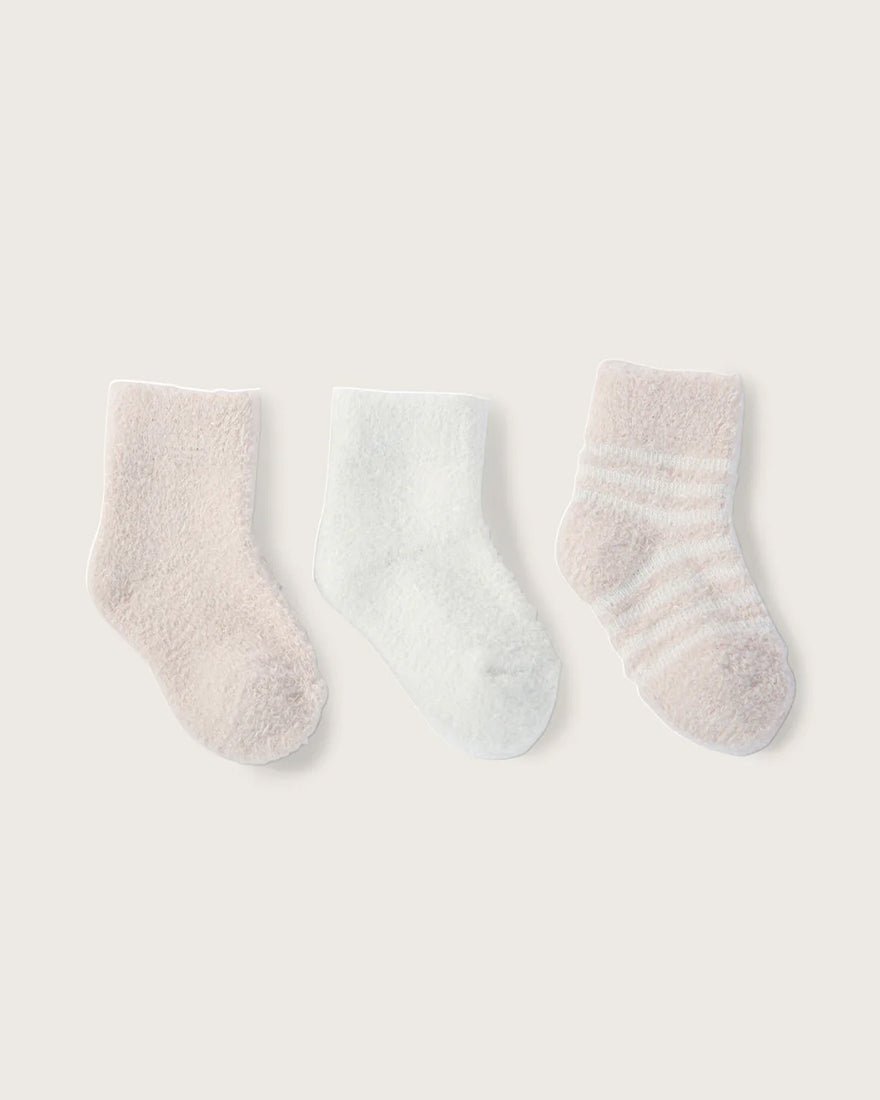 Cozy Chic Infant Socks 3 Pack - Pink Pearl