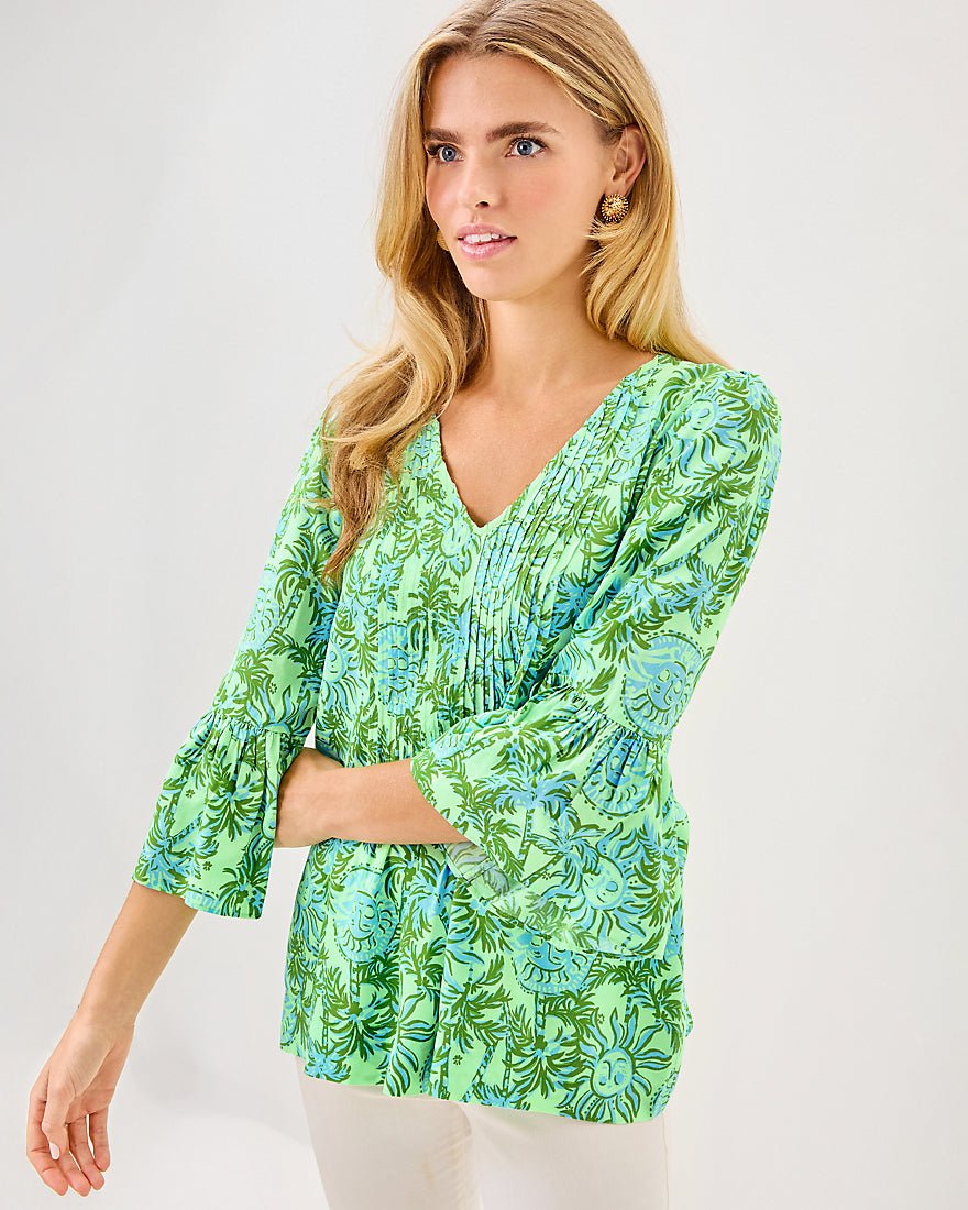 Danika Tunic Top - Cool Mint Catchin Rays