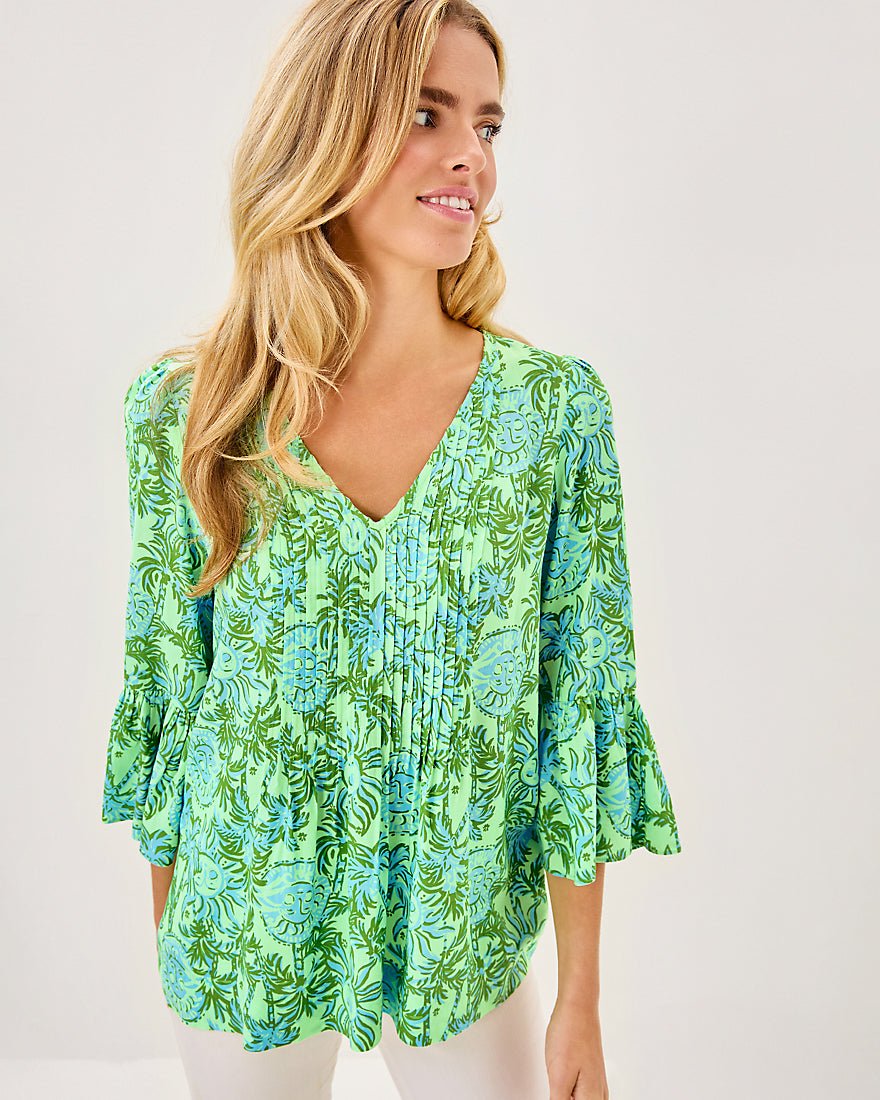 Danika Tunic Top - Cool Mint Catchin Rays