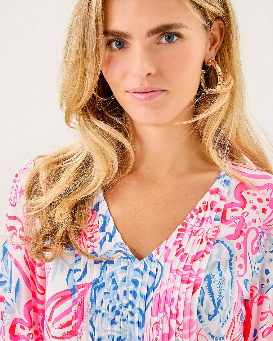 Danika Tunic Top - Resort White Sun Sea Sand