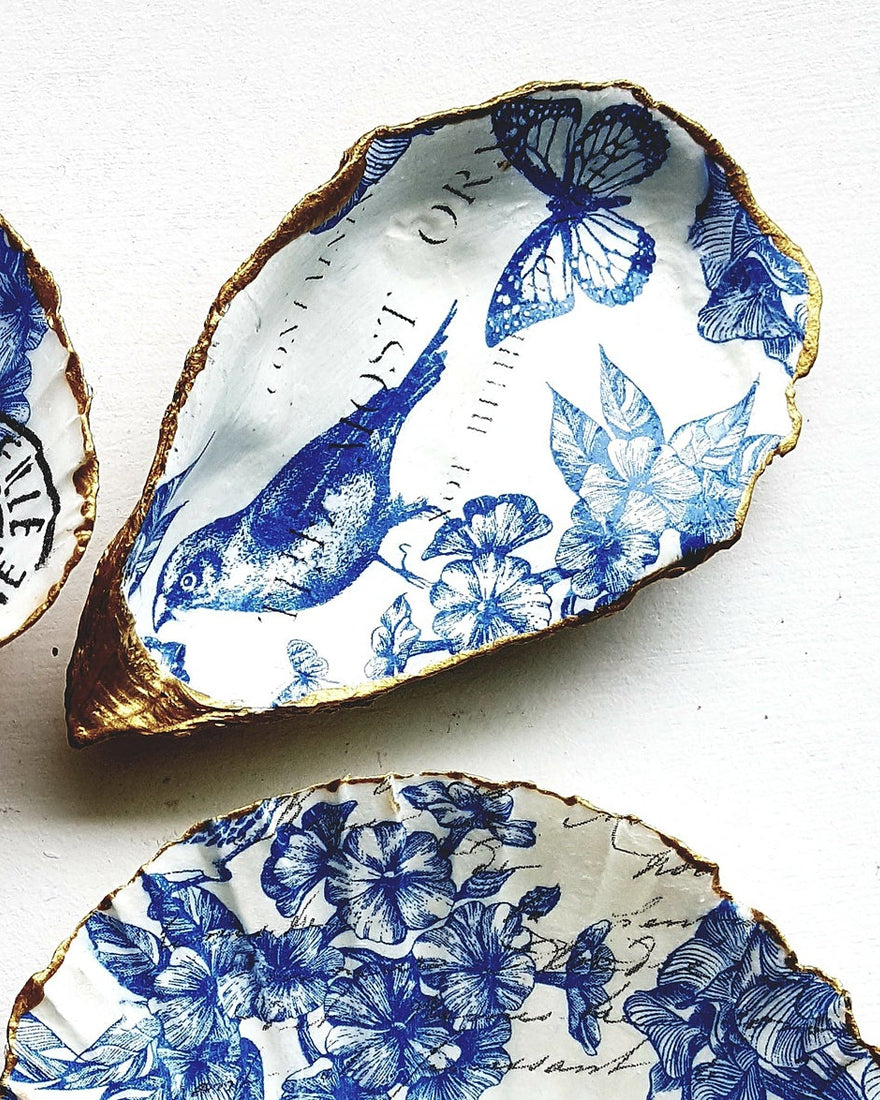 Decoupage Seashell Oyster - Indigo Meadow