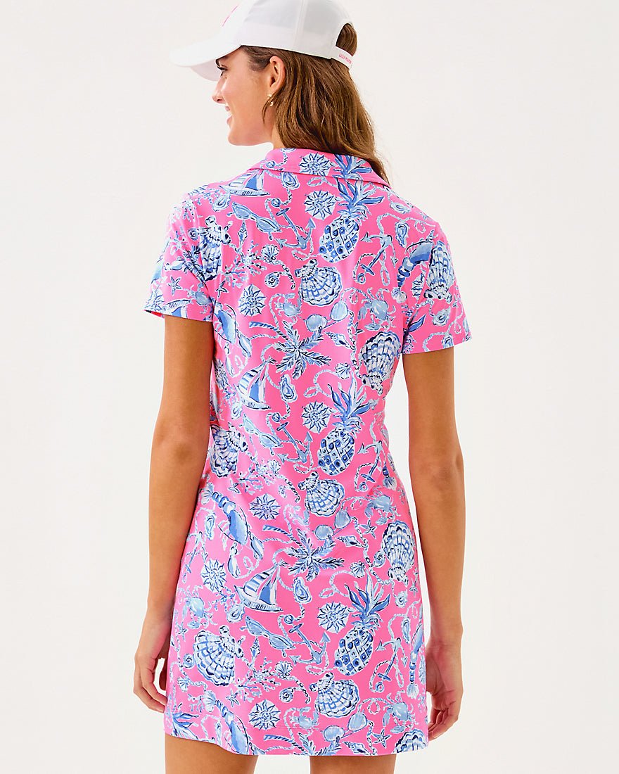 Dune Upf 50 Plus Short Sleeve Dress - Rousseau Pink Barefoot Beachcombers
