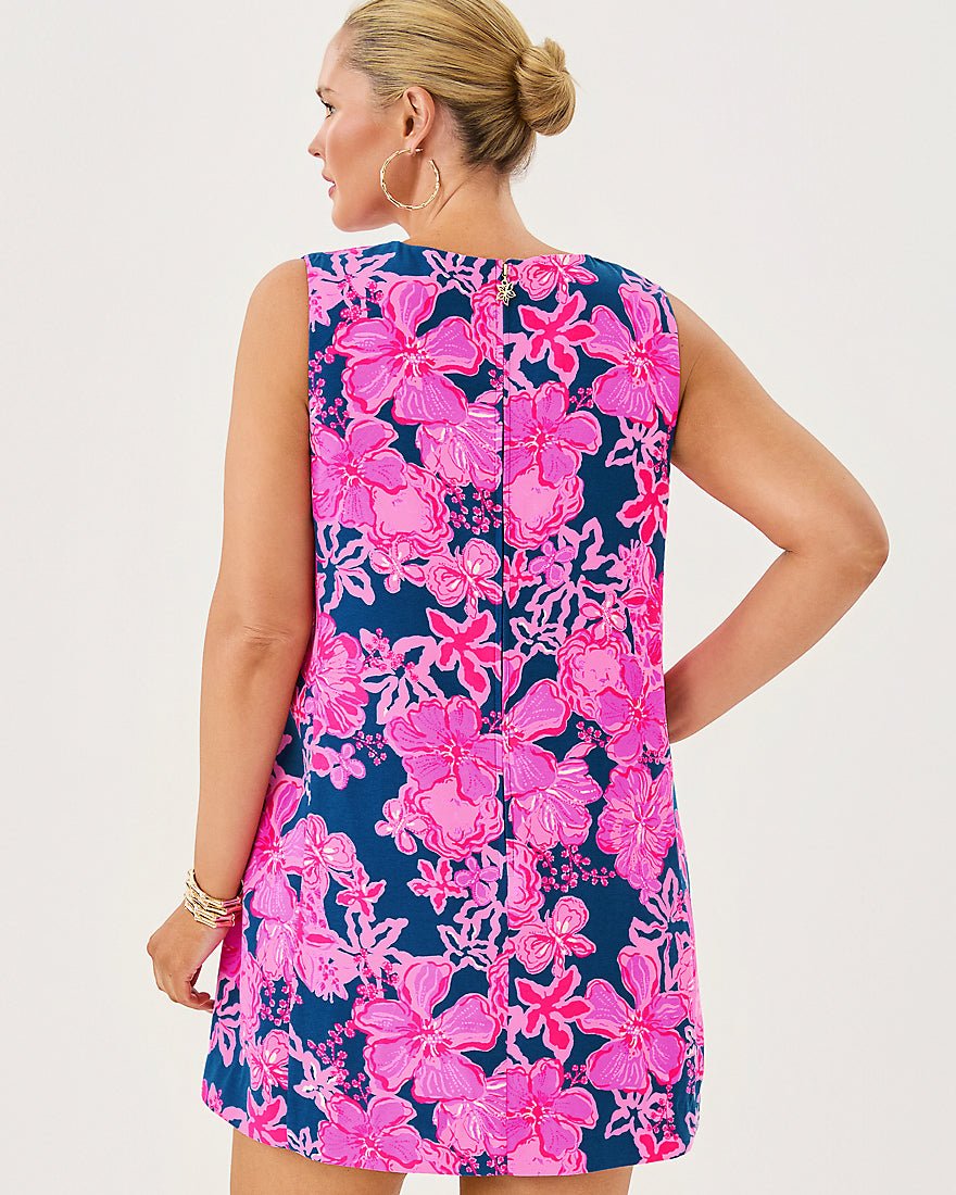 Edita Shift Dress - Starlight Navy Once And Floral