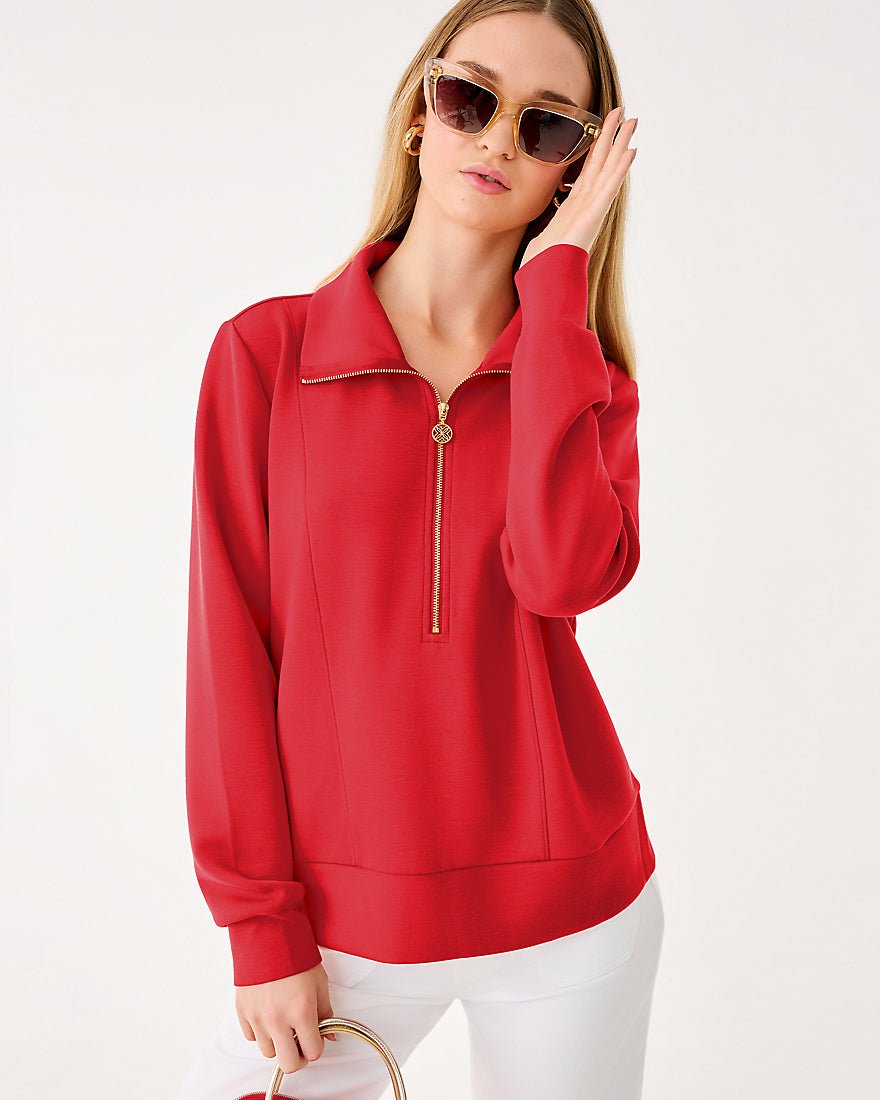 Eleni Upf 50 Plus Pullover - Cranberry Red
