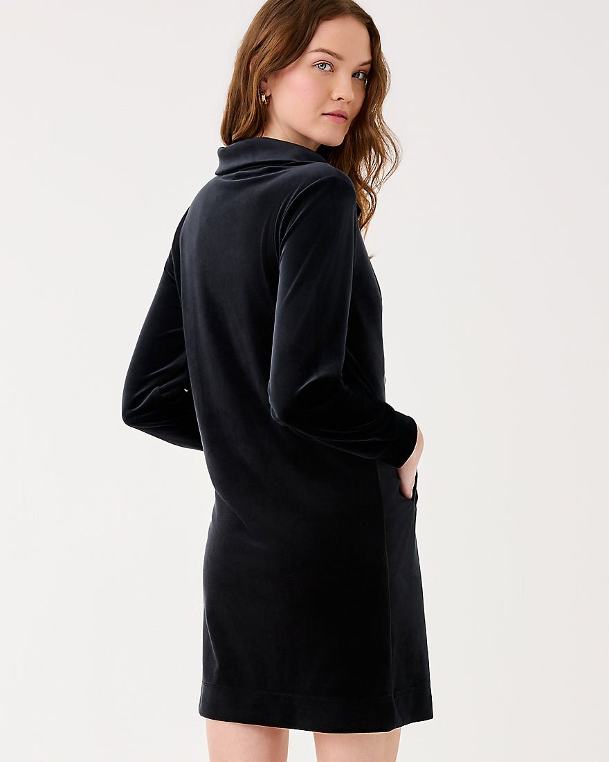 Lilly Pulitzer - Eleni Velour Dress - Noir