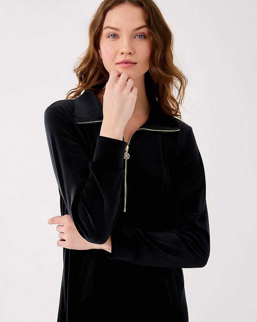 Lilly Pulitzer - Eleni Velour Dress - Noir