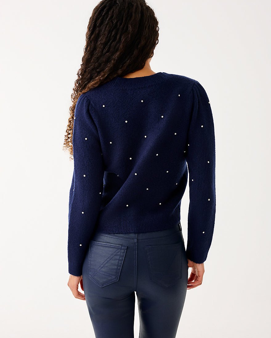 Ellorie Sweater - True Navy Paradise Rhinestones