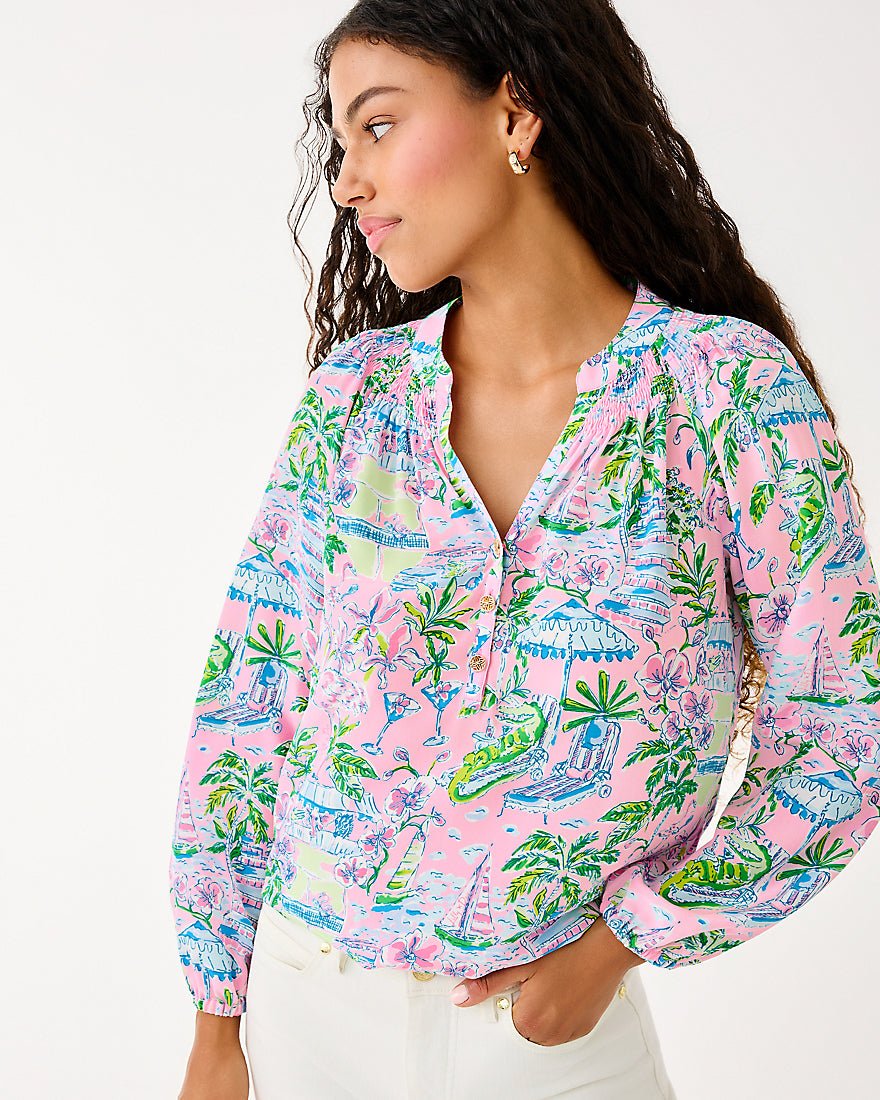 Lilly Pulitzer - Elsa Top - Conch Shell Pink Sunny Dee