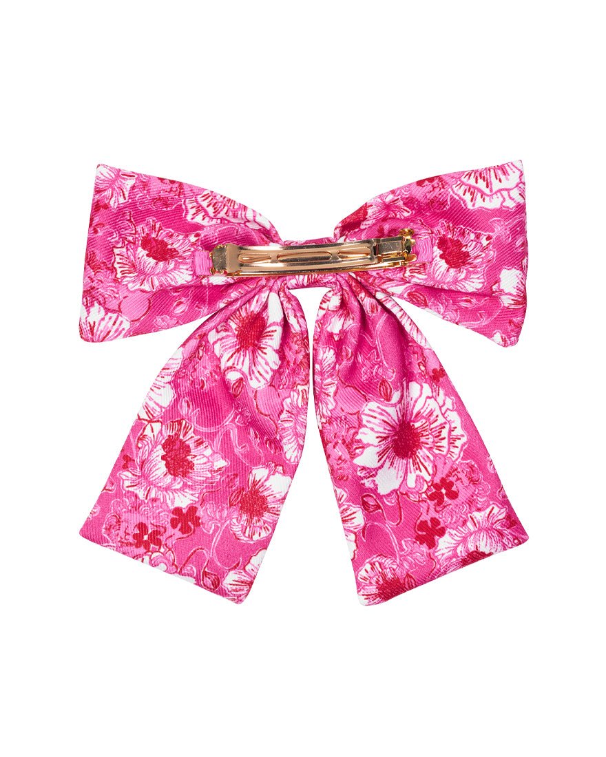 Embellished Bow Barrette - Feeling Poppy