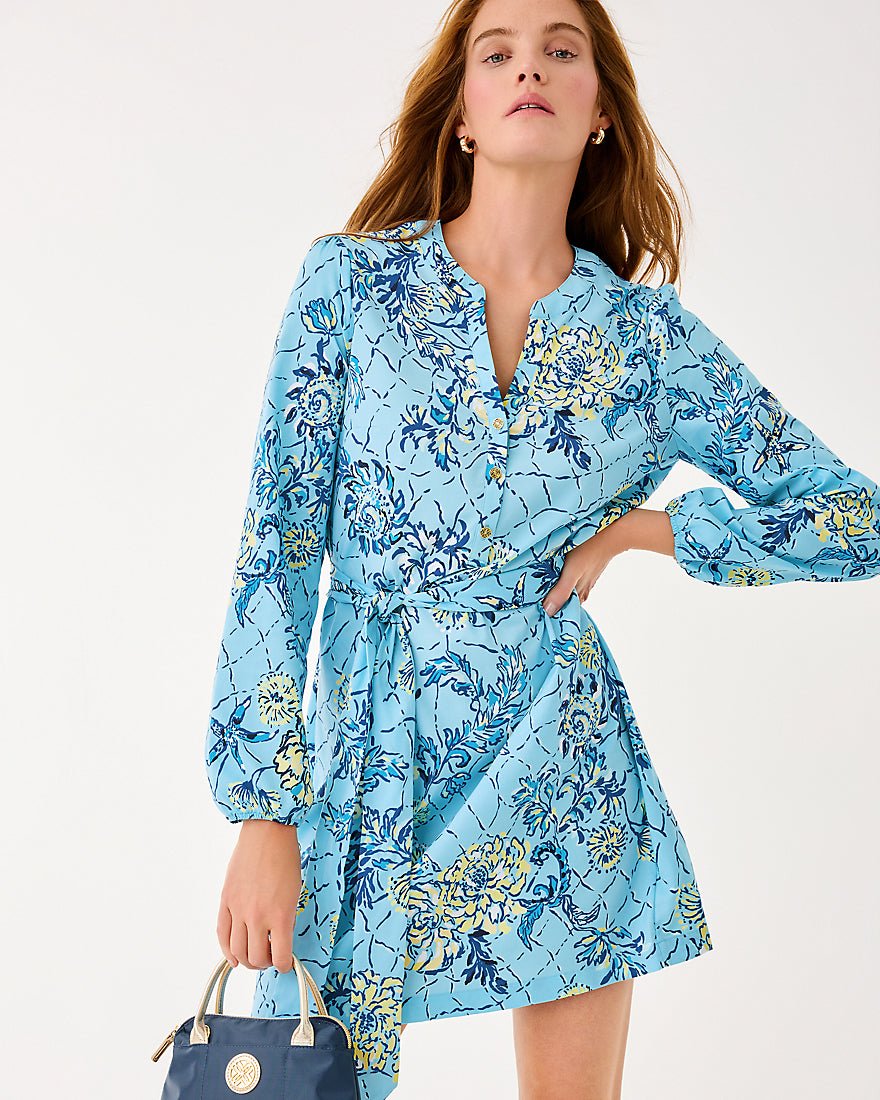 Lilly Pulitzer - Ensley Upf 50 Plus Dress - Bellevue Blue Breakers Beach