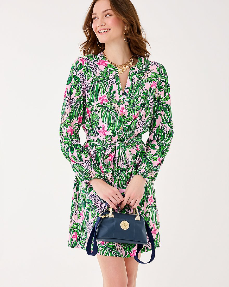 Ensley Upf 50 Plus Dress - Conch Shell Pink Roaring With Joy