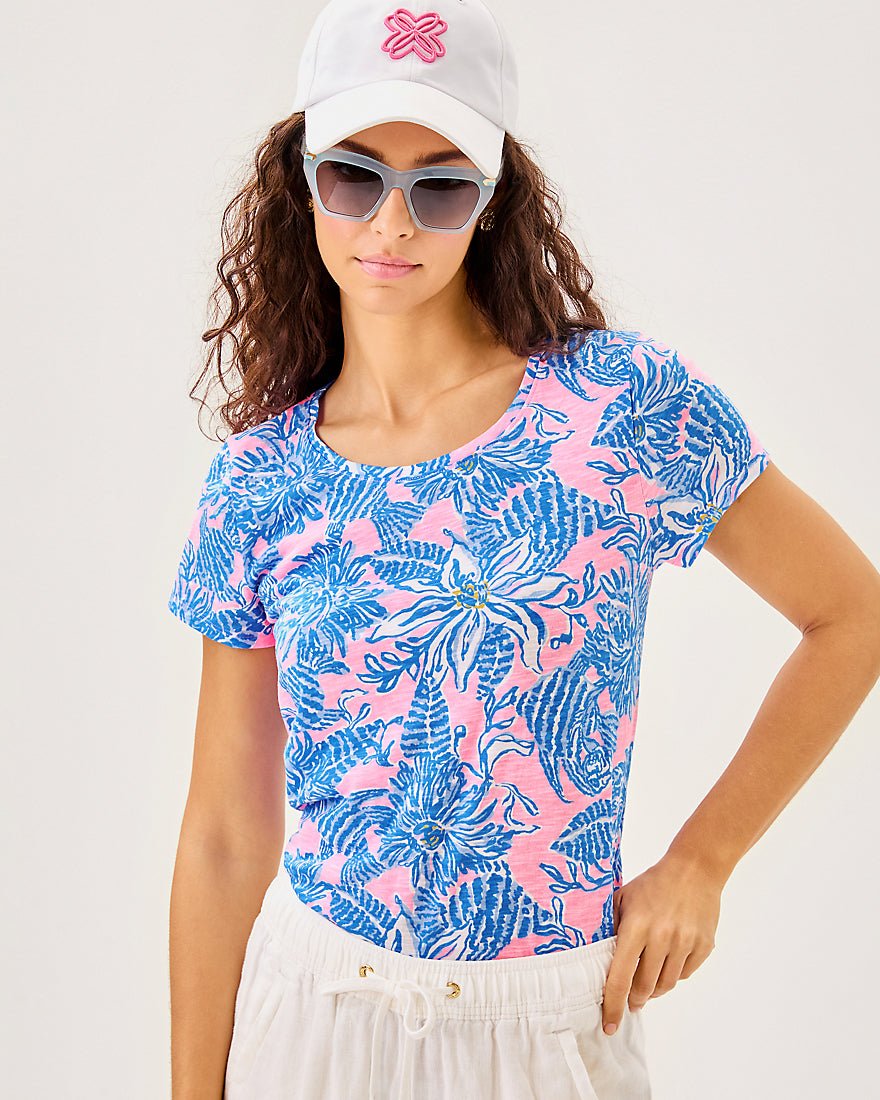 Etta Scoop Neck Top - Conch Shell Pink Up Scale