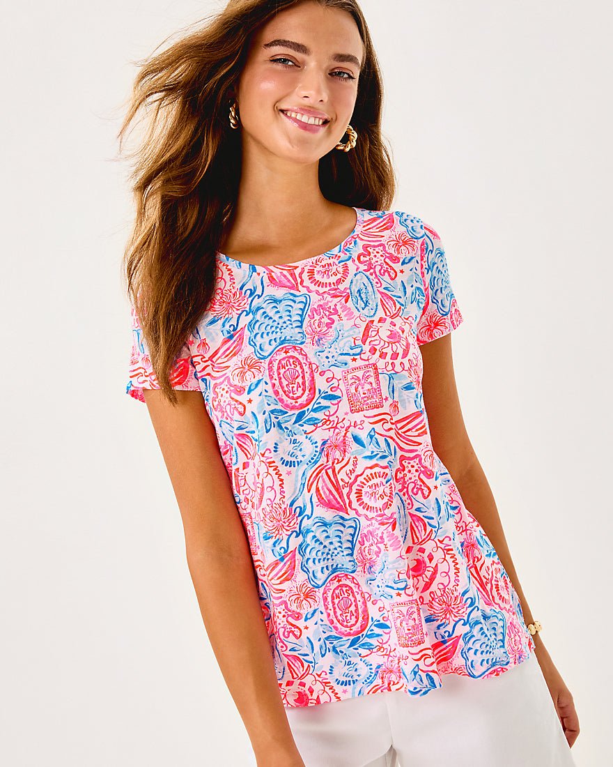 Etta Scoop Neck Top - Resort White Lil Sun Sea Sand