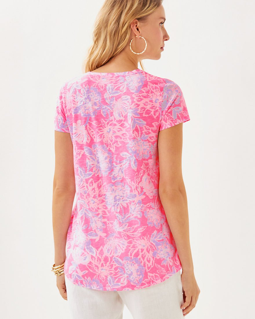 Etta Scoop Neck Top - Rousseau Pink Zen Garden