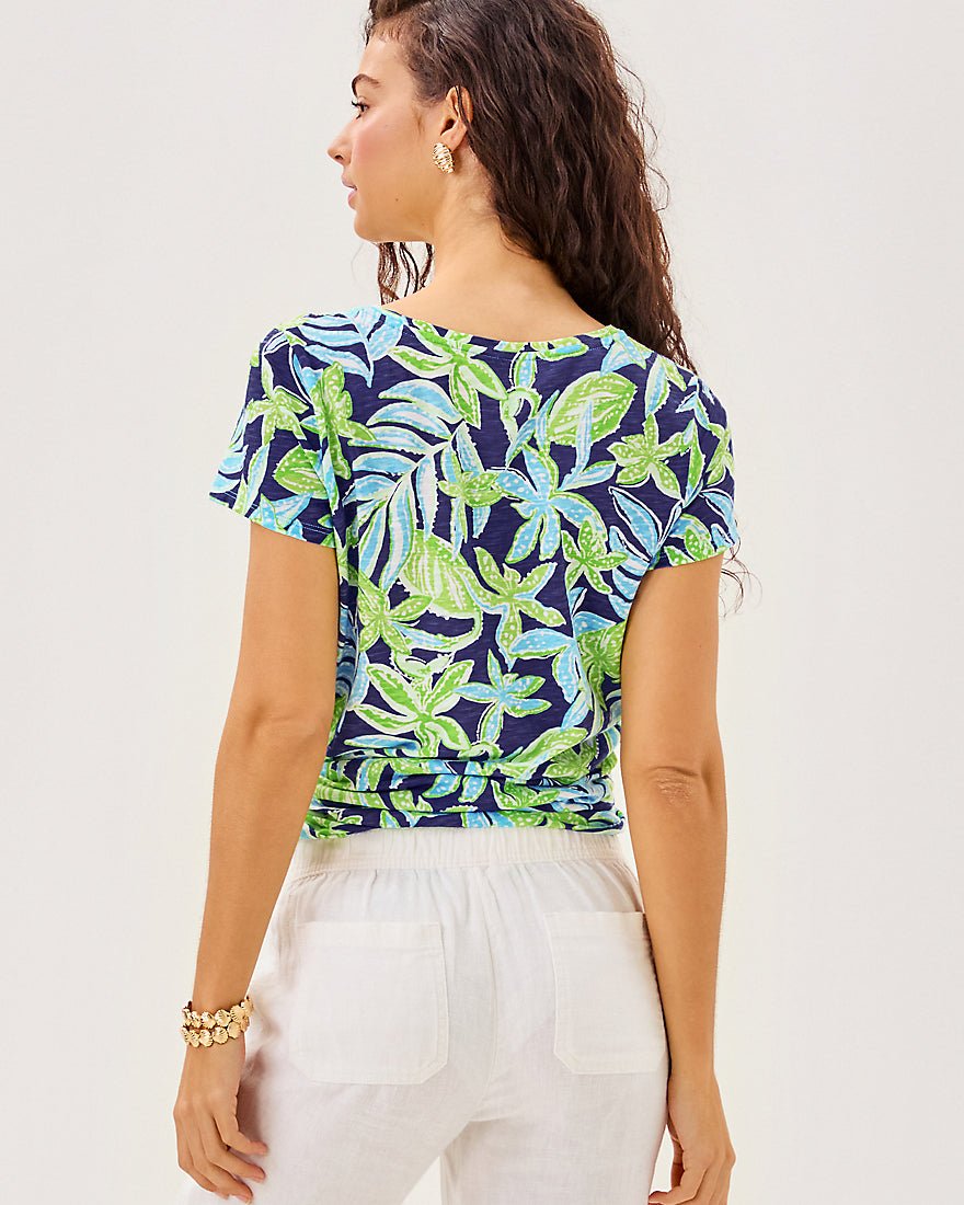 Etta Scoop Neck Top - Sapphire Pool Tropical Tango
