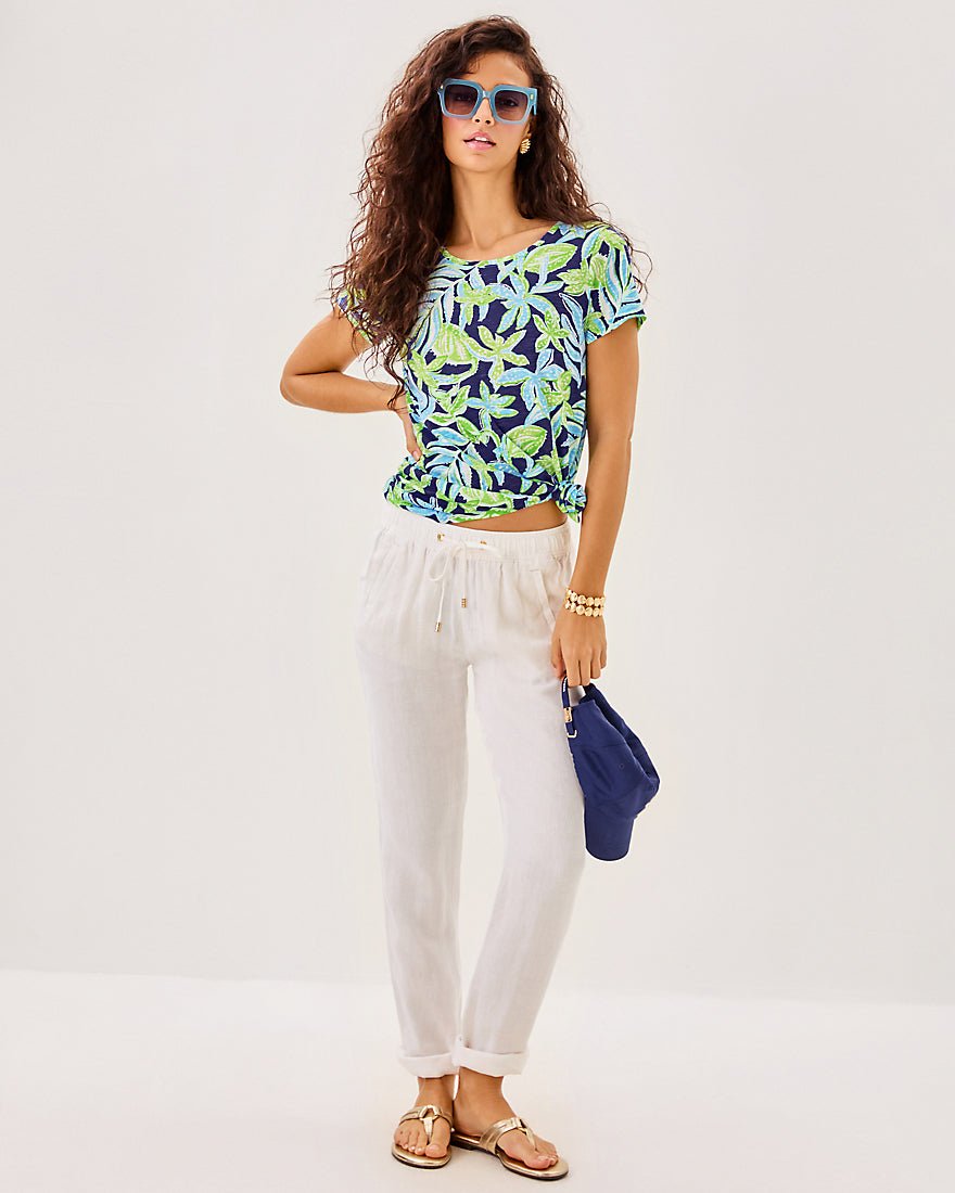 Etta Scoop Neck Top - Sapphire Pool Tropical Tango
