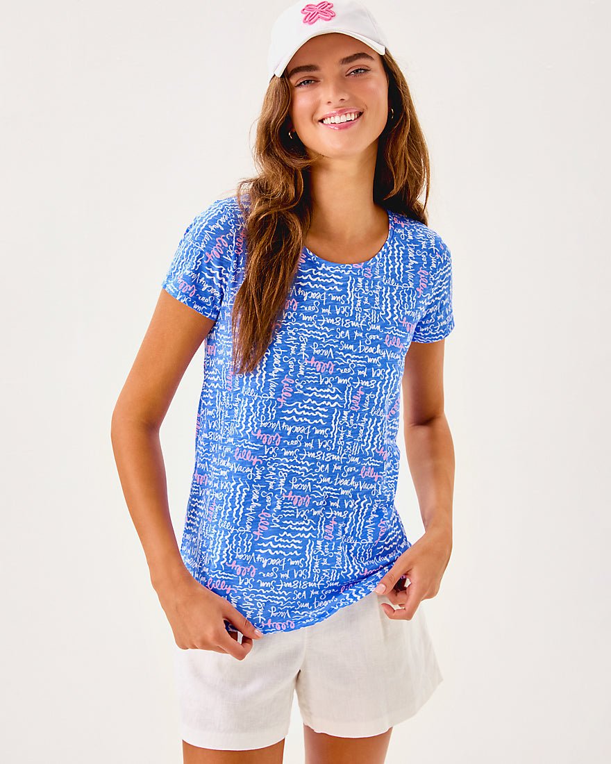 Etta Scoop Neck Top - Sunwashed Blue Seacrets