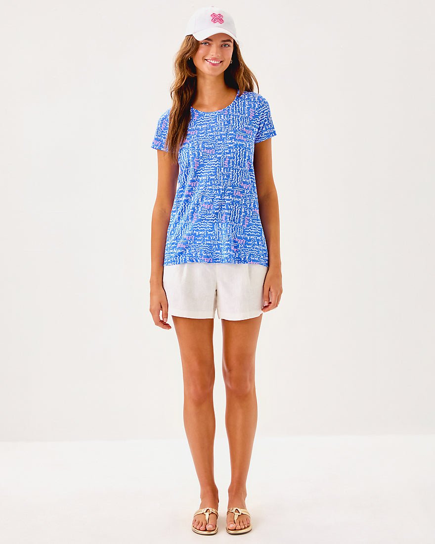 Etta Scoop Neck Top - Sunwashed Blue Seacrets