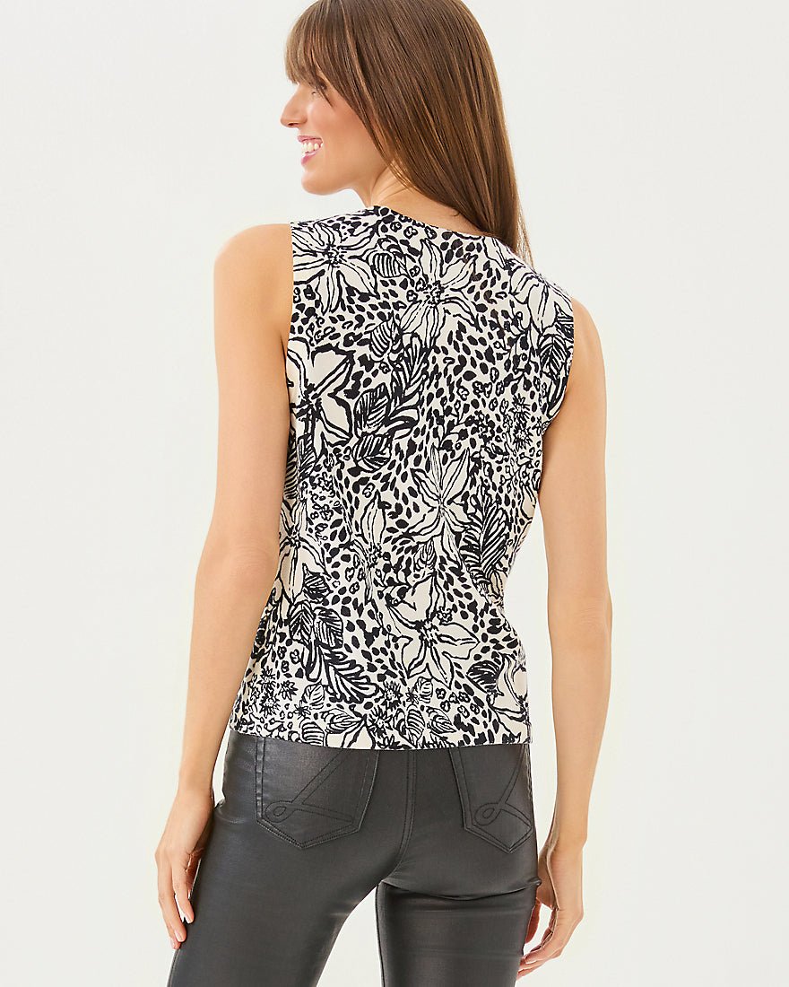 Fairley Sweater Shell Top - Onyx Lots To Spot
