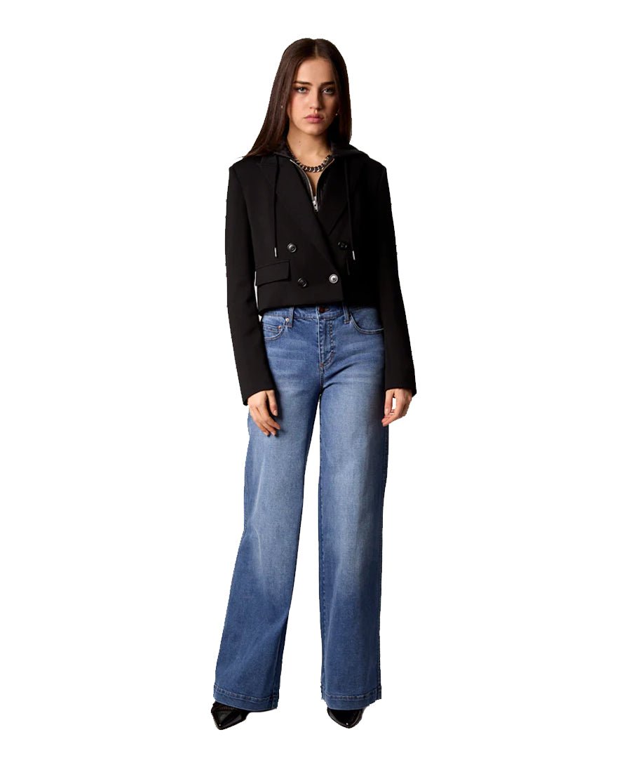 Fireside Cropped Blazer - Black