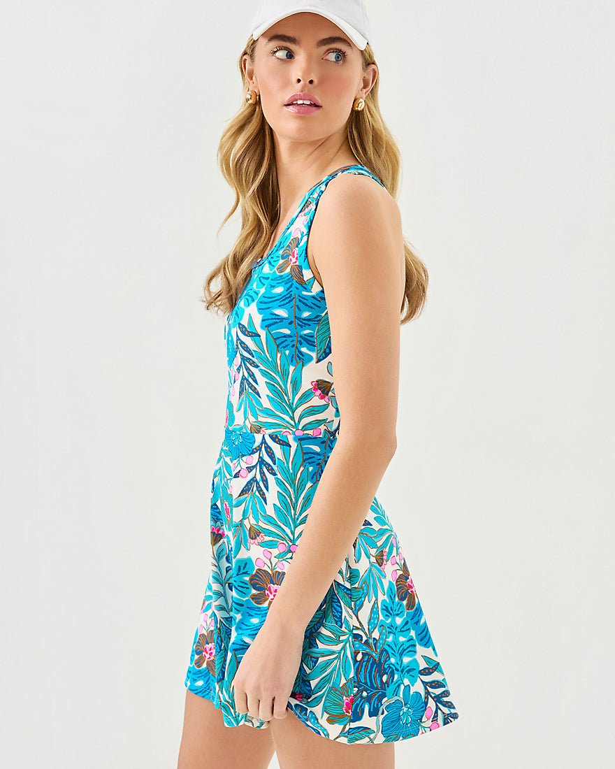 Forehand Active Dress Upf 50 Plus - Breezy Aqua Best Fronds Forever